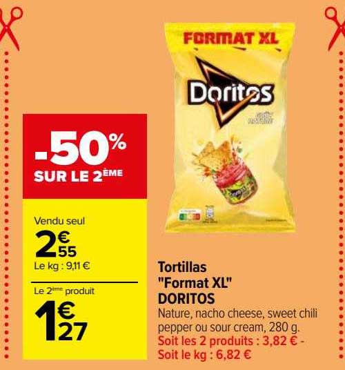 tortillas "format xl" doritos