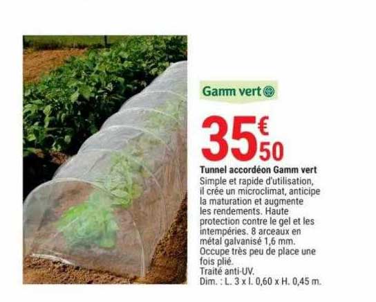 tunnel accordéon gamm vert