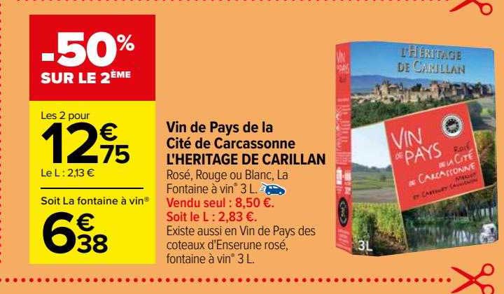 vin de pays de la cité de carcassonne l'héritage de carillan