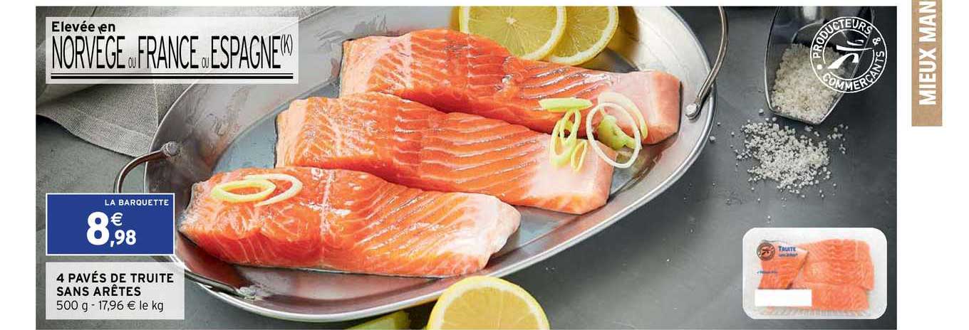 4 Pavés De Truite Sans Arêtes