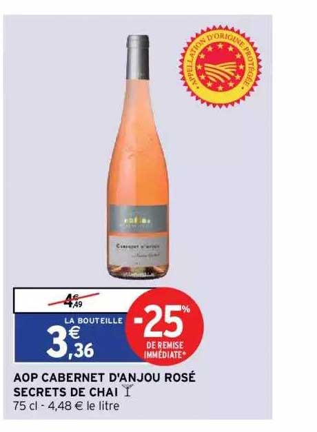 Aop Cabernet D'anjour Rosé Secrets De Chai