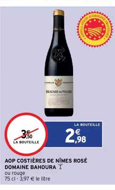 aop costières de nîmes rosé domaine bahoura