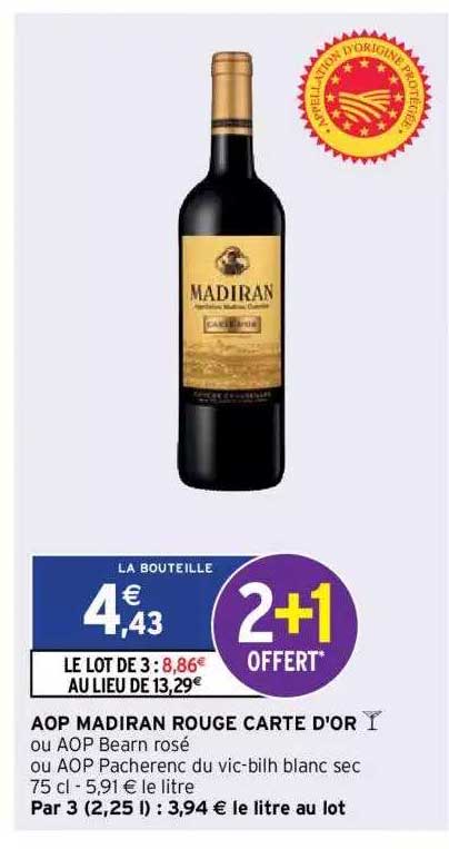 Aop Madiran Rouge Carte D'or