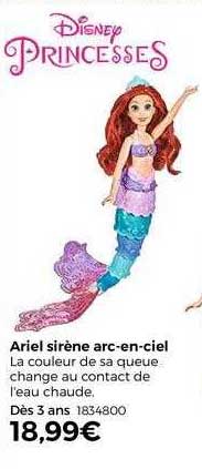 ariel sirène arc-en-ciel disney princesses