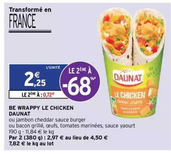 be wrappy le chicken daunat