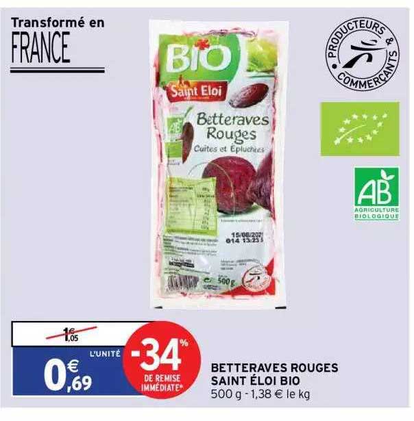Betteraves Rouges Saint éloi Bio