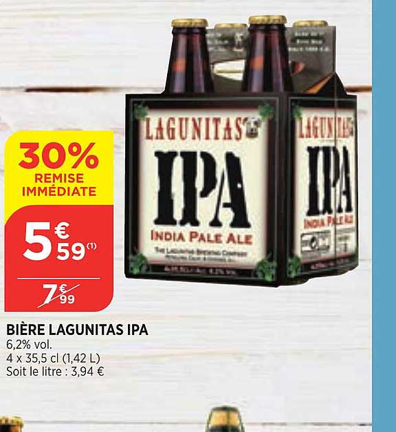 bière lagunitas ipa 30% remise immédiate