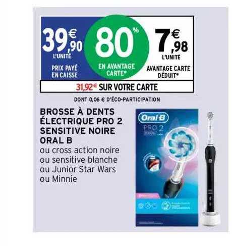 brosse à dents électrique pro 2 sensitive noire oral b