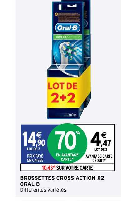 brossettes crosse action x2 oral b