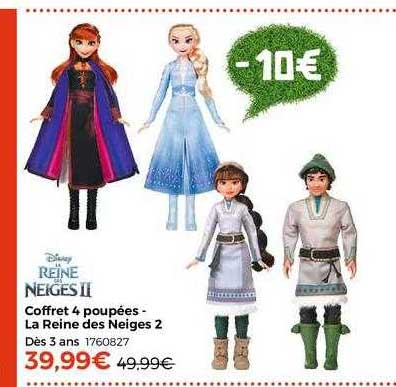 coffret 4 poupées - la reine des neiges 2