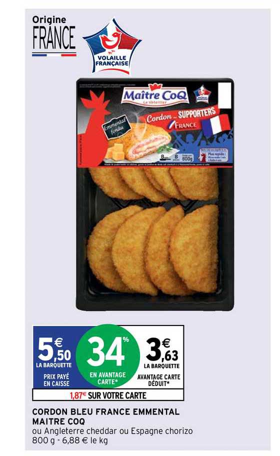 Cordon Bleu France Emmental Maître Coq
