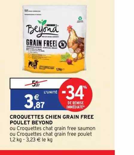 croquettes chien grain free poulet beyond