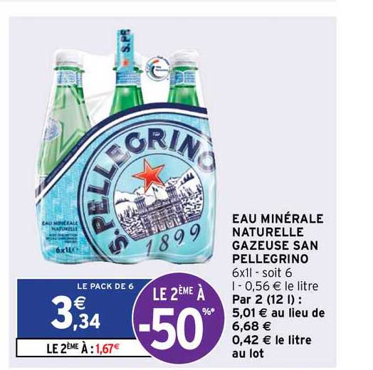 eau minérale naturelle gazeuse san pellegrino
