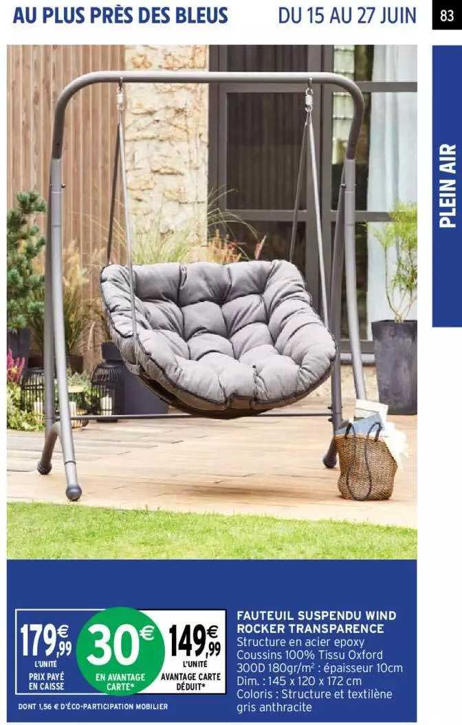 Fauteuil Suspendu Wind Rocker Transparence