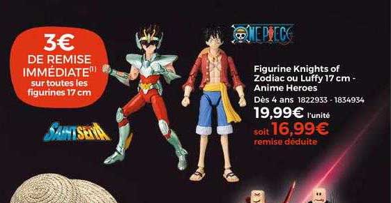 figurine knights of zodiac ou luffy 17 cm - anime heroes