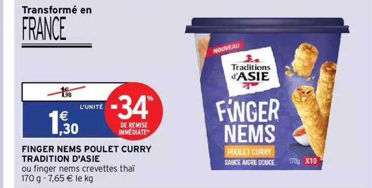 finger nems poulet curry tradition d'asie