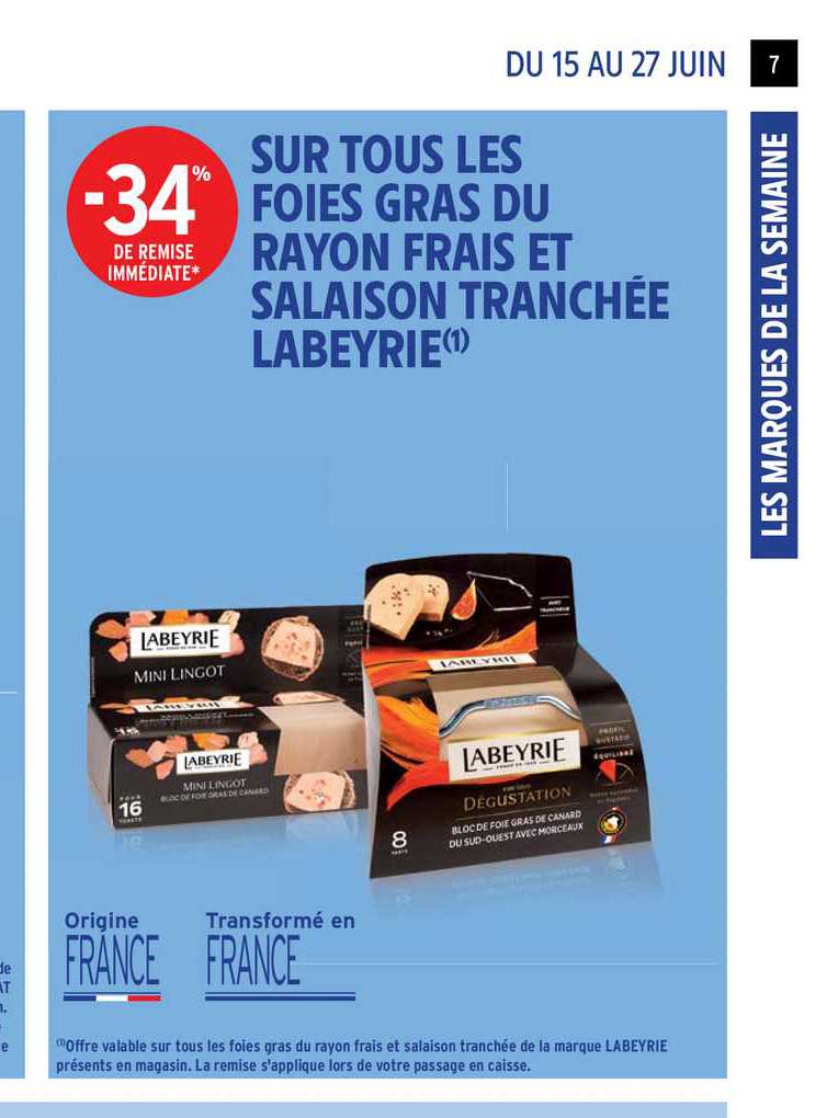 Foies Gras Du Rayon Frais Et Salaison Tranchée Labeyrie
