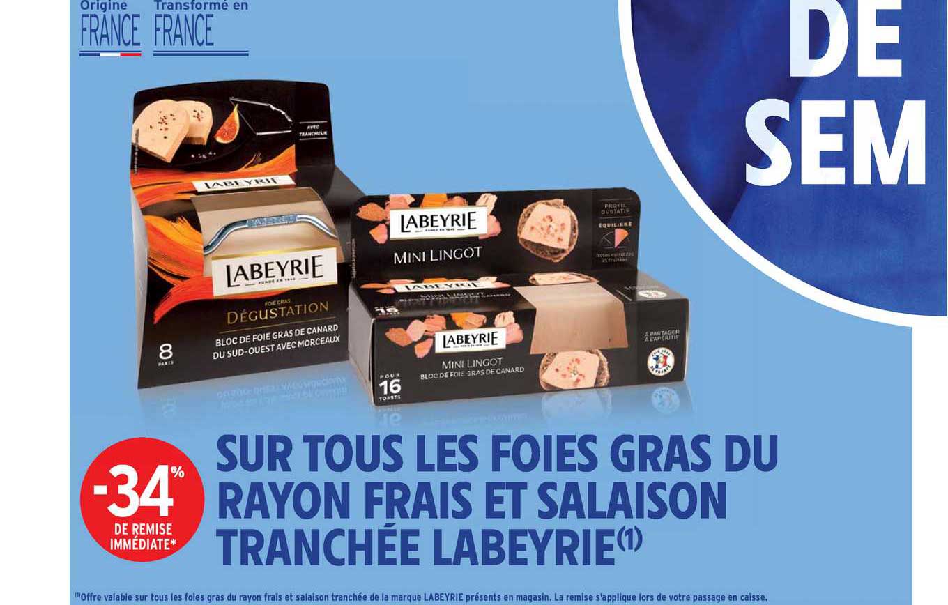 Foies Gras Du Rayon Frais Et Salaison Tranchée Labeyrie