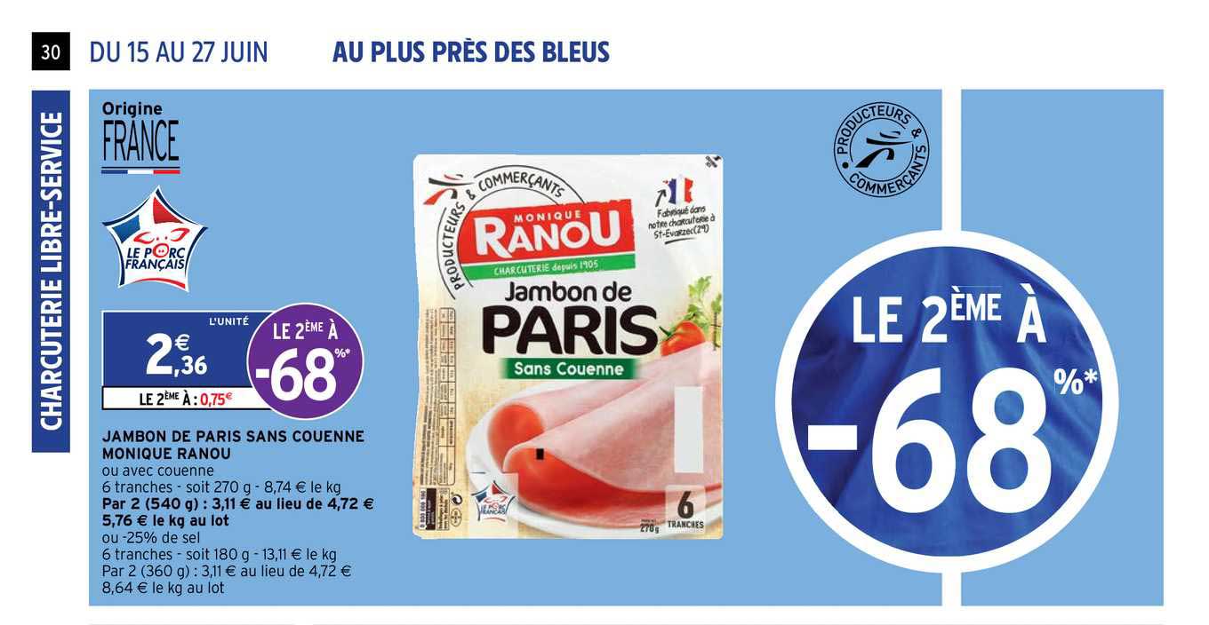 jambon de paris sans couenne monique ranou