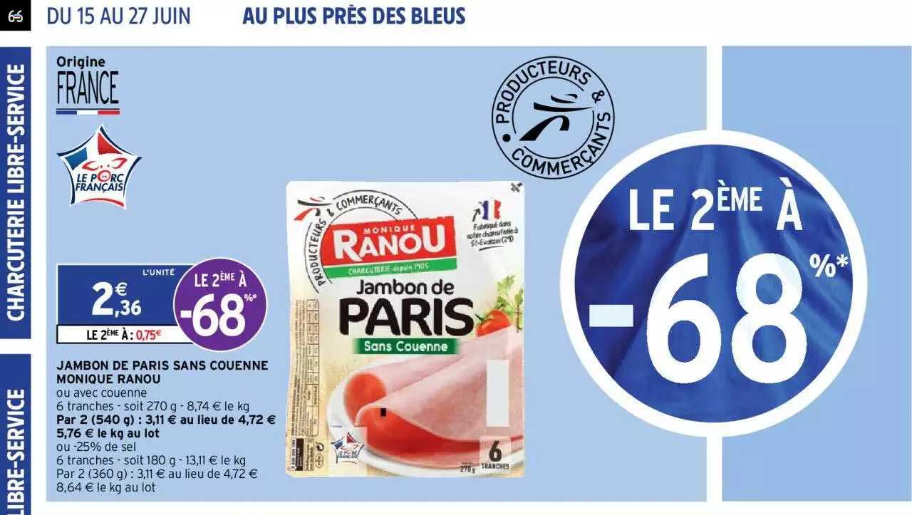 jambon de paris sans couenne monique ranou