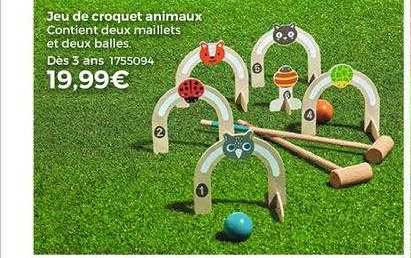 jeu de croquet animaux