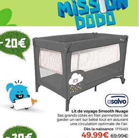 lit de voyage smooth niage asalvo