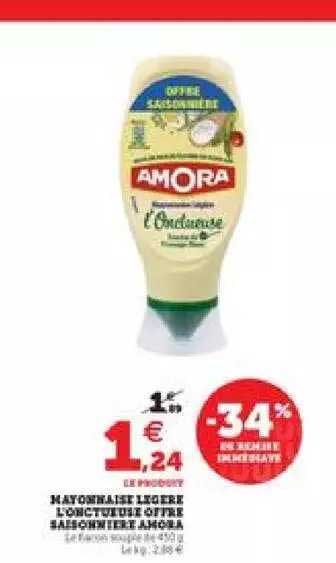 mayonnaise légère l'onctueuse offre saisonnière amora