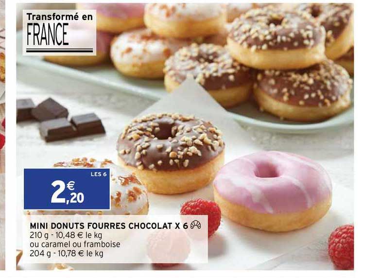 Mini Donuts Fourrés Chocolat X6