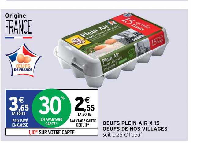 oeufs plein air x15 oeufs de nos villages