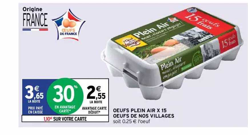 oeufs plein air x15 oeufs de nos villages