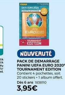 pack de démarrage panini uefa euro 2020 tournament édition