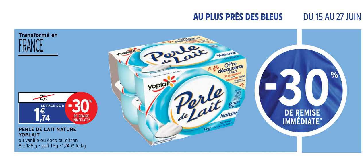 Perle De Lait Nature Yoplait