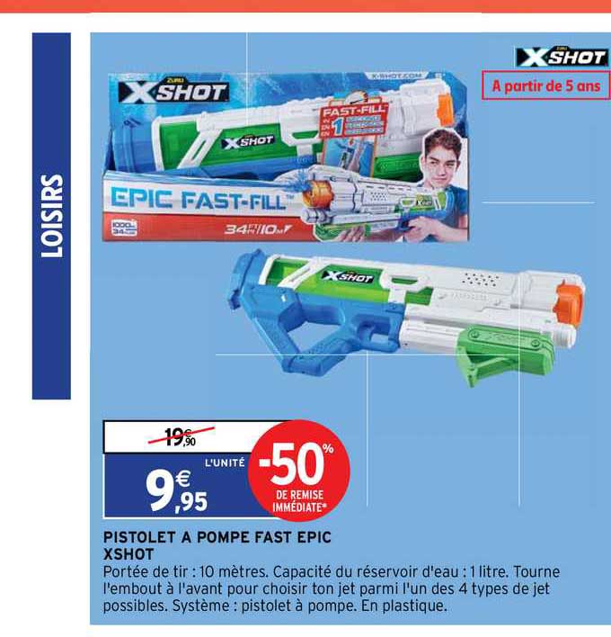 pistolet à pompe fast épic xshot