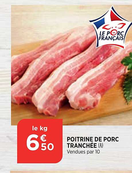 Poitrine De Porc Tranchée