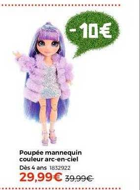 poupée mannequin couleur arc-en-ciel