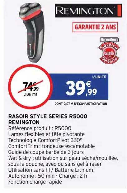 rasoir style series r5000 remington