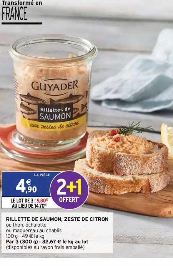 rillette de saumon, zeste de citron