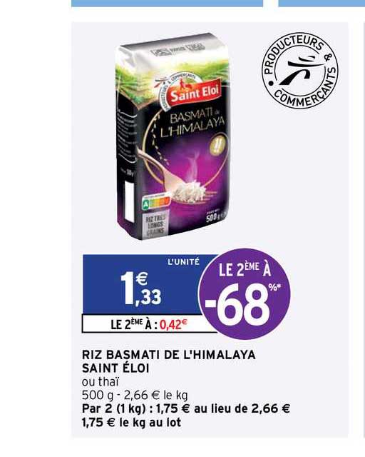 riz basmati de l'himalaya saint éloi