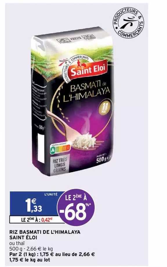 riz basmati de l'himalaya saint éloi