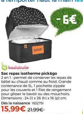 sac repas isotherme pick & go