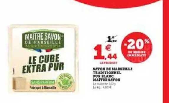 savon de marseille traditionnel pur blanc maître savon