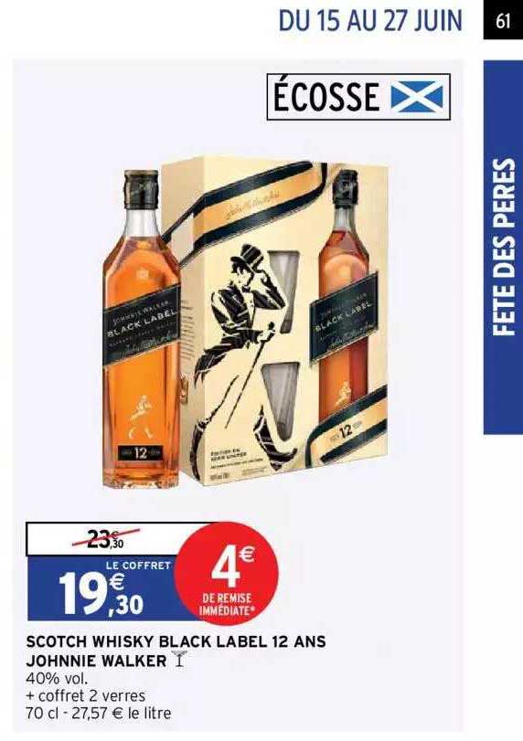 Scotch Whisky Black Label 12 Ans Johnnie Walker