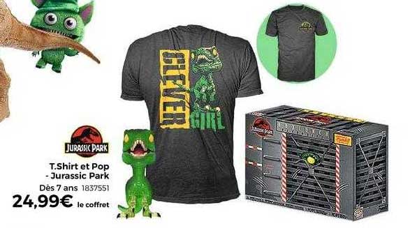 t-shirt et pop - jurassic park
