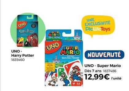 uno - harry potter, uno - super mario