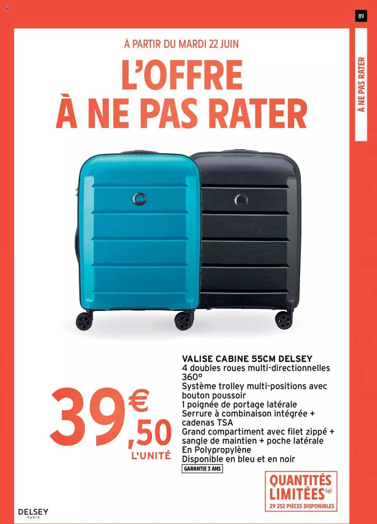 valise cabine 55 cm delsey