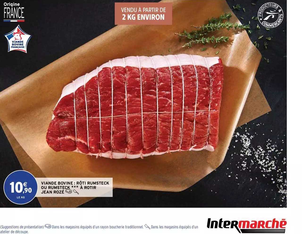 viande bovine : rôti rumsteck ou rumsteck à rotir jean rozé