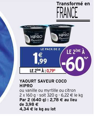 Yaourt Saveur Coco Hipro