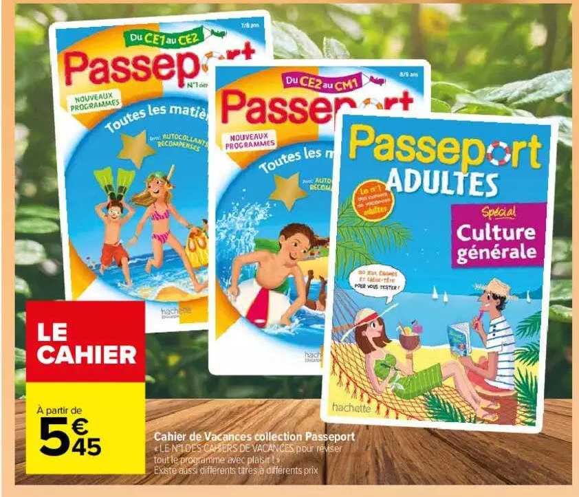 cahier de vacances collection passeport