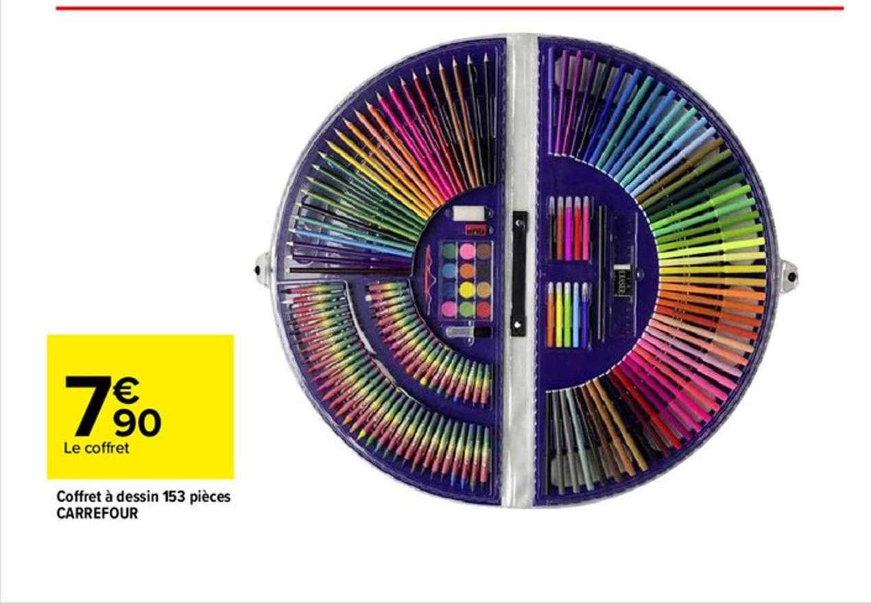 Coffret à Dessin 153 Pièces Carrefour