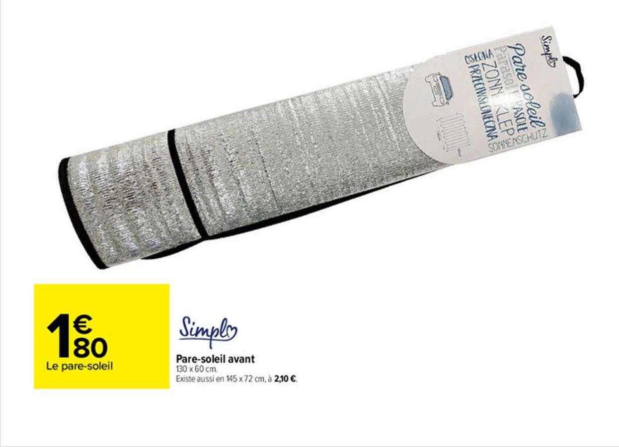 pare-soleil avant simple